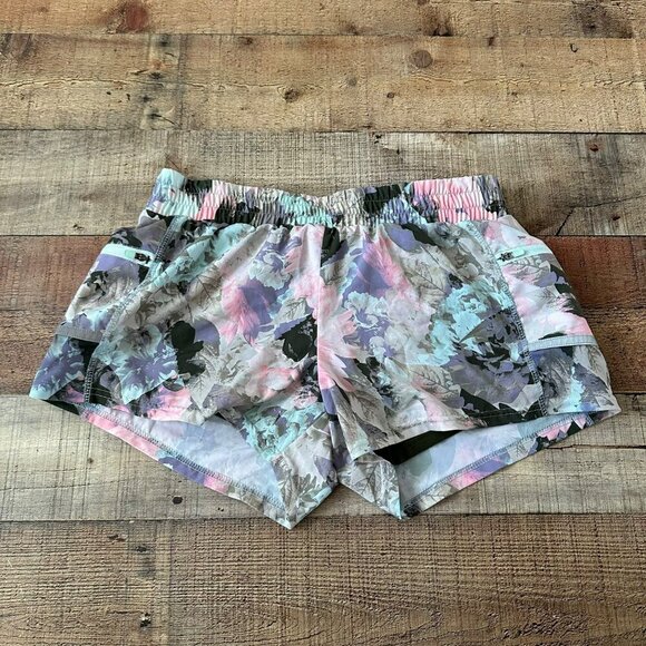 Fabletics Womens Size Medium Floral Running Shorts With Inner Liner - Picture 1 of 8